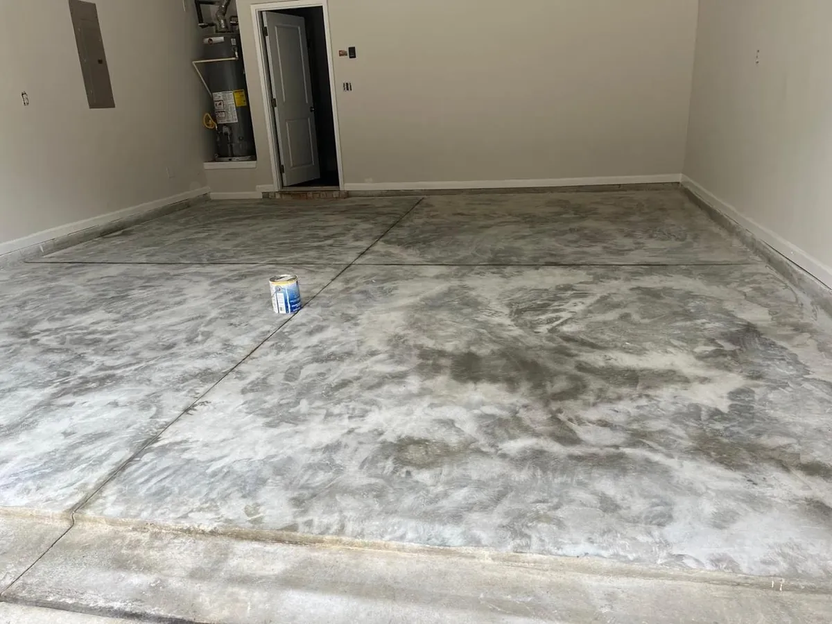 Garage Floor Epoxy Coating by One Touch Painting Inc in Luthersville